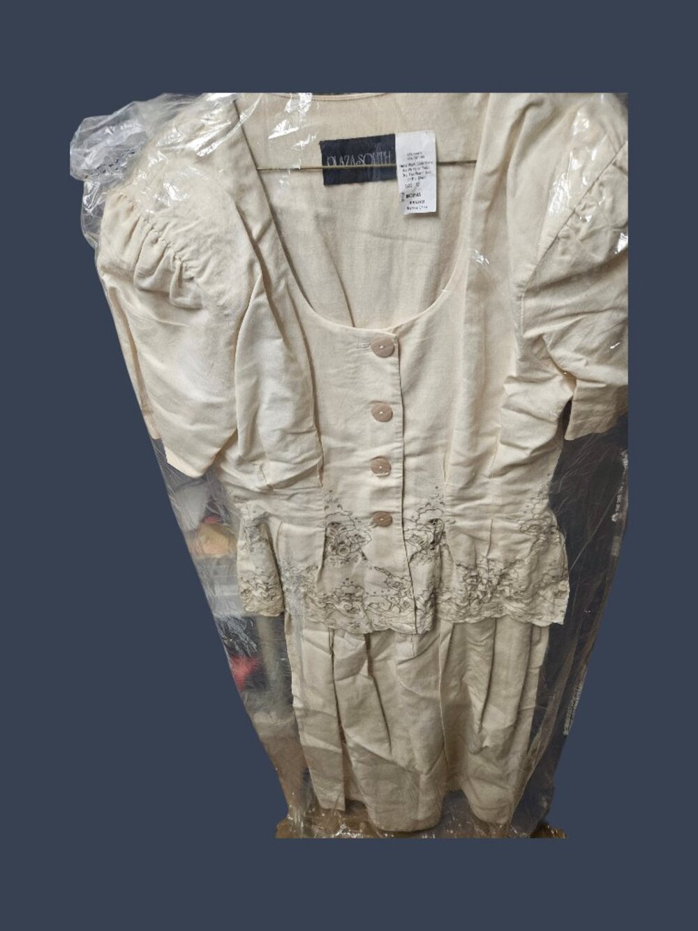 Plaza South Women's Dress Set Size 12 with Embroidered Details